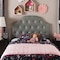 Baxton Studio Morris Grey Upholstered Button-Tufted Twin Size Headboard 125-6979 - alternate 2